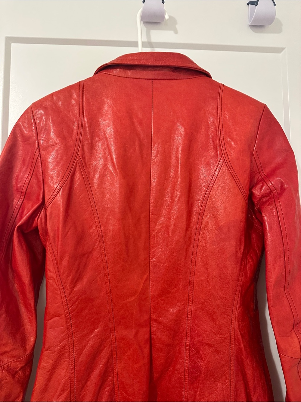 Vintage Danier Red Leather Moto Jacket Size XS Women’s - Picture 10 of 14